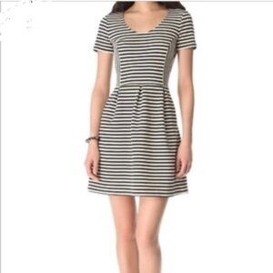 Madewell ridge stripe bistro pocket dress